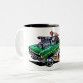 Vince Crain High Octane Art cadeaus 'SUPER NOVA' Tweekleurige Koffiemok (Voorkant links)