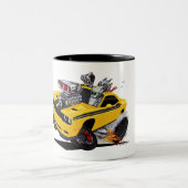 Vince Crain High Octane Art Hell kat Banaan GEEL Tweekleurige Koffiemok (Center)