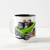 Vince Crains BULLSEYE Sublime 1969 Dart Tweekleurige Koffiemok (Voorkant links)