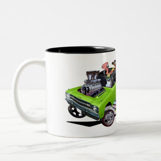 Vince Crains BULLSEYE Sublime 1969 Dart Tweekleurige Koffiemok (Links)