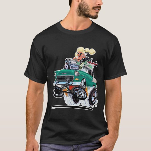 Vince Crains High Octane Art, 1955 Chevy Gasser T-shirt (Voorkant)