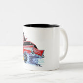 Vince Crains High Octane Art, 1957 Chevy NOMAD Tweekleurige Koffiemok (Voorkant rechts)