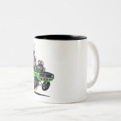 Vince Crains High Octane Art, 1970 AAR 'cuda Tweekleurige Koffiemok (Voorkant rechts)