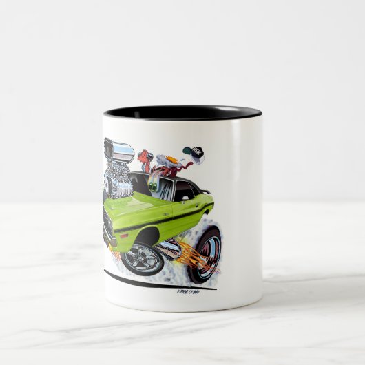 Vince Crains High Octane Art, 1970 Challenger R / Tweekleurige Koffiemok (Center)