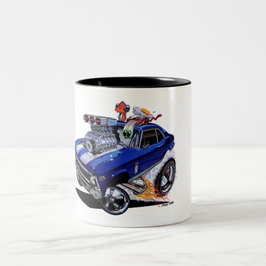 Vince Crains High Octane Art, 1970 Chevy Nova Tweekleurige Koffiemok (Center)