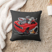 Vince Crains High Octane Art, Red Hot Hell Cat Kussen (Deken)