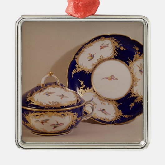 Vincennes bowl en standaard, c.1745 metalen ornament (Voorkant)