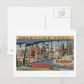 Vincennes, Indiana - grote letterscènes Briefkaart (Voorkant / Achterkant)