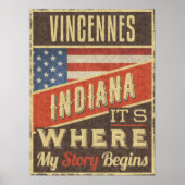 Vincennes Indiana Poster (Voorkant)