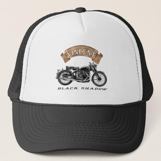 Vincent Black Shadow motorfiets Trucker Pet (Voorkant)