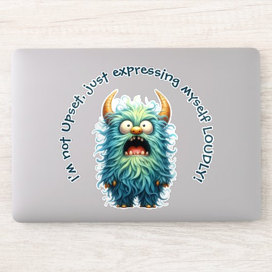 Vincent: Boos maar Schattig! met gezegde Sticker (Computer)