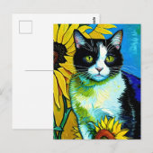 Vincent Cat Gogh Briefkaart (Voorkant / Achterkant)