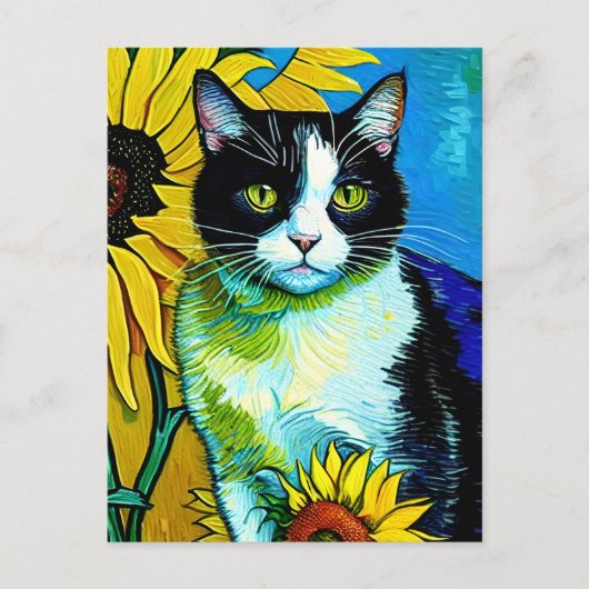 Vincent Cat Gogh Briefkaart (Voorkant)