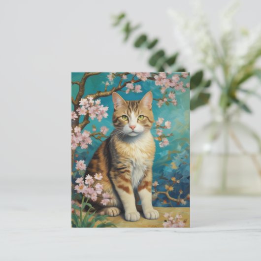 Vincent Cat Gogh Briefkaart (Staand voorkant)