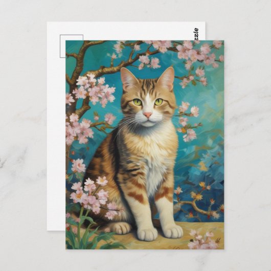Vincent Cat Gogh Briefkaart (Voorkant / Achterkant)