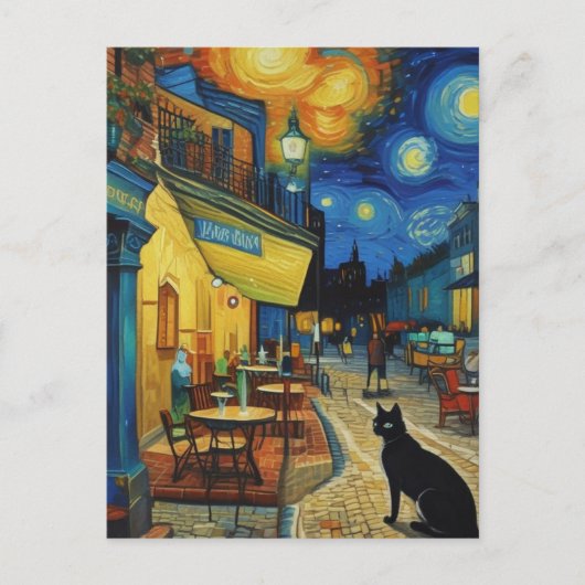 Vincent Cat Gogh Briefkaart (Voorkant)