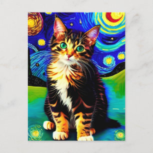 Vincent Cat Gogh Briefkaart