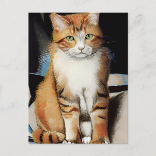 Vincent Cat Gogh Briefkaart (Voorkant)