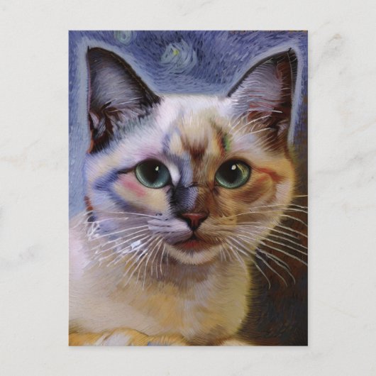 Vincent Cat Gogh Briefkaart (Voorkant)