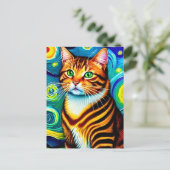 Vincent Cat Gogh Briefkaart (Staand voorkant)