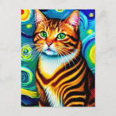 Vincent Cat Gogh Briefkaart (Voorkant)