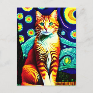 Vincent Cat Gogh Briefkaart