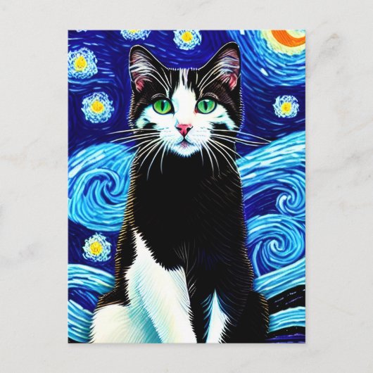 Vincent Cat Gogh Briefkaart (Voorkant)