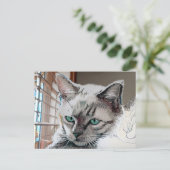 Vincent Cat Gogh Briefkaart (Staand voorkant)