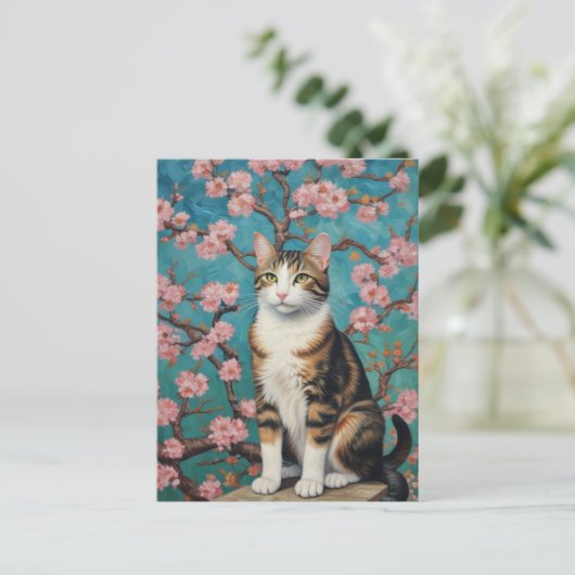 Vincent Cat Gogh Briefkaart (Staand voorkant)