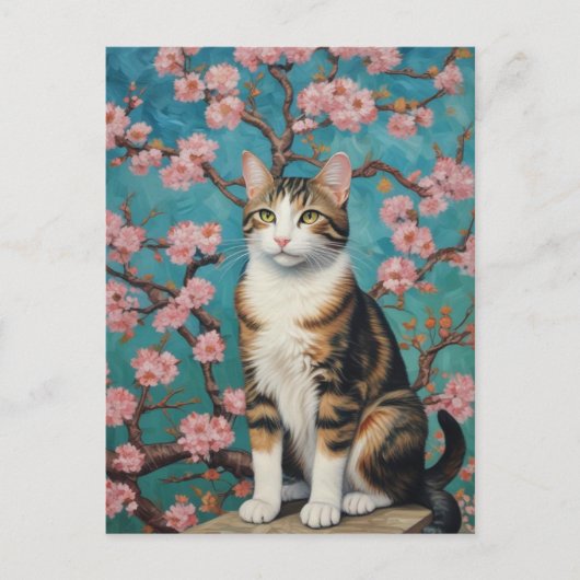 Vincent Cat Gogh Briefkaart (Voorkant)