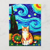 Vincent Cat Gogh Briefkaart (Voorkant)