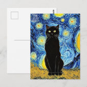 Vincent Cat Gogh Briefkaart (Voorkant / Achterkant)