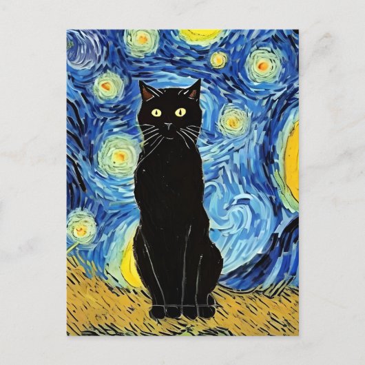 Vincent Cat Gogh Briefkaart (Voorkant)