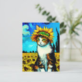 Vincent Cat Gogh Briefkaart (Staand voorkant)