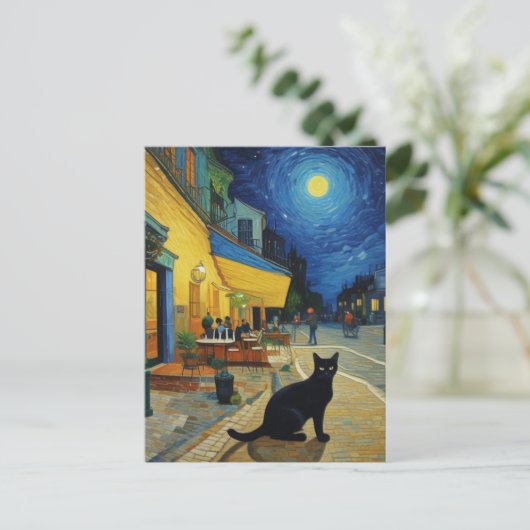 Vincent Cat Gogh Briefkaart (Staand voorkant)