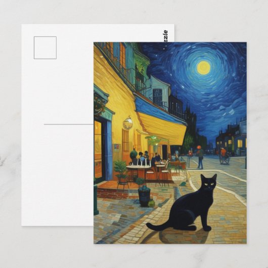 Vincent Cat Gogh Briefkaart (Voorkant / Achterkant)