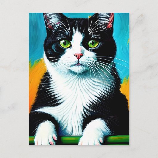 Vincent Cat Gogh Briefkaart (Voorkant)