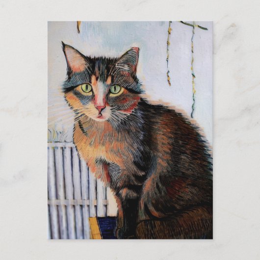 Vincent Cat Gogh Briefkaart (Voorkant)
