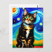 Vincent Cat Gogh Briefkaart (Voorkant / Achterkant)