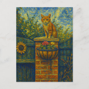 Vincent Cat Gogh Briefkaart