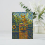 Vincent Cat Gogh Briefkaart (Staand voorkant)