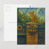Vincent Cat Gogh Briefkaart (Voorkant / Achterkant)