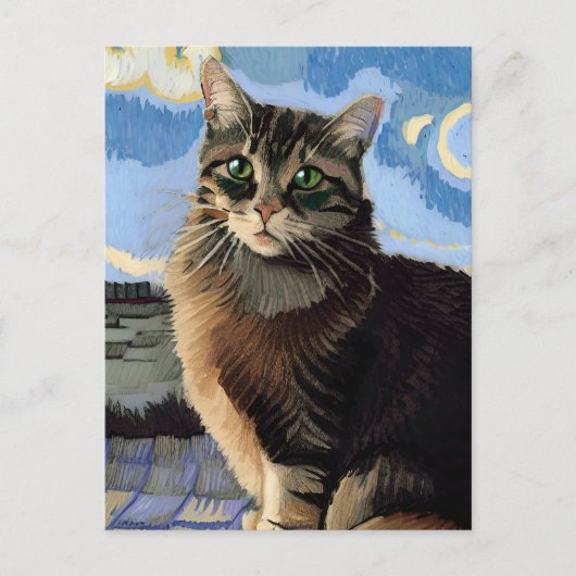 Vincent Cat Gogh Briefkaart (Voorkant)