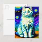 Vincent Cat Gogh Briefkaart (Voorkant / Achterkant)