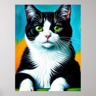 Vincent Cat Gogh Poster