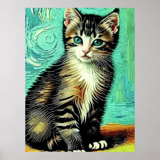 Vincent Cat Gogh Poster (Voorkant)