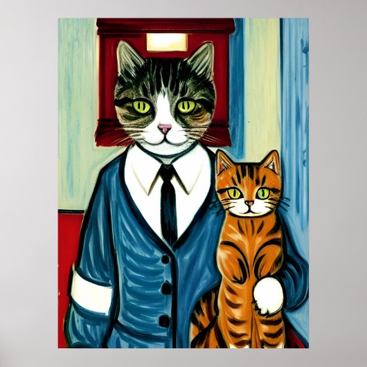 Vincent Cat Gogh Poster (Voorkant)