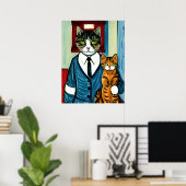 Vincent Cat Gogh Poster (Thuiskantoor)