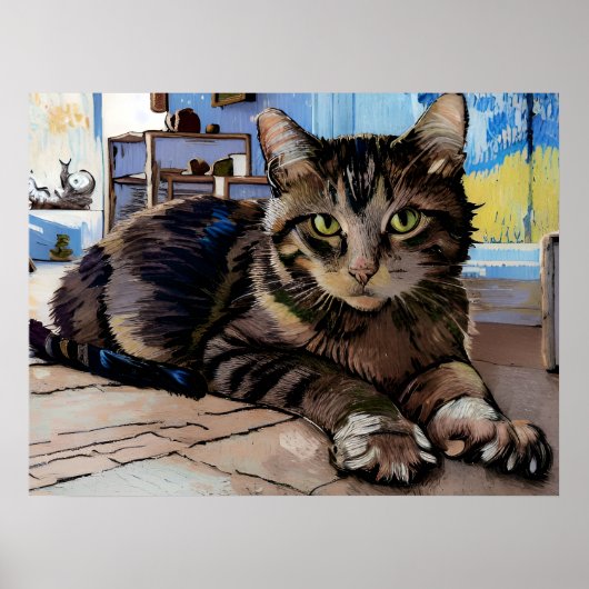 Vincent Cat Gogh Poster (Voorkant)