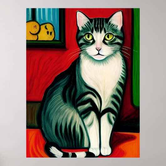 Vincent Cat Gogh Poster (Voorkant)